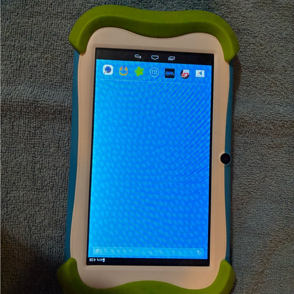 Kids' Blue and White Tablet with Green Case - Picture 4 of 5